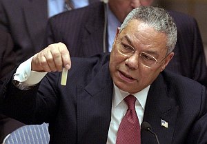 US-Außenminister Colin Powell vor dem UN-Sicherheitsrat am 5. Februar 2003