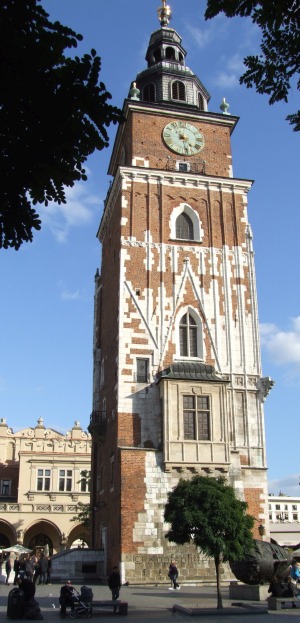 Rathausturm auf dem Hauptmarkt von Krakau