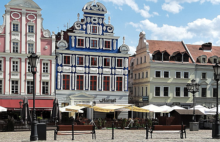 Der restaurierte Heumarkt in Stettin
